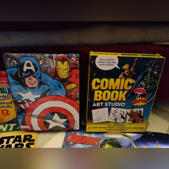 MARVEL SUPERHERO Star wars STATIONERY Art LOT BIG BUNDLE - Picture 3 of 8